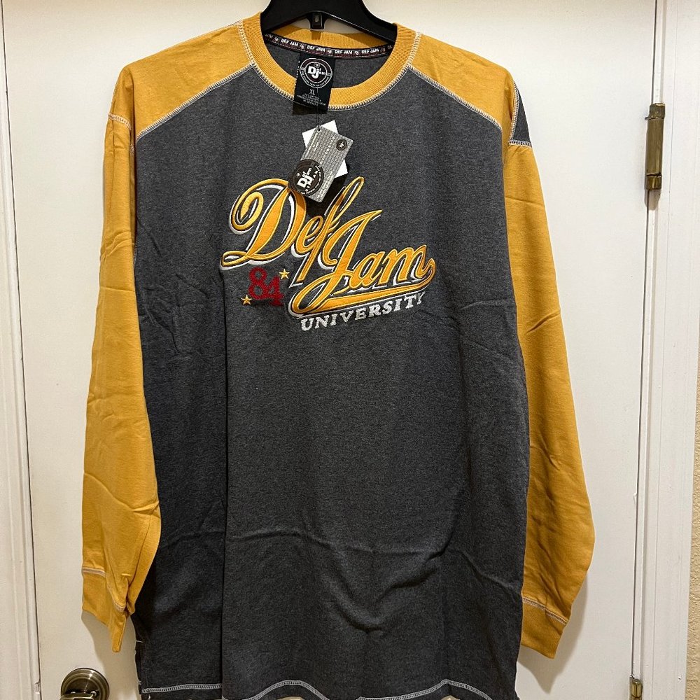 Def Jam University Vintage Charcoal Gray Color T-Shirt, Size: XL - NEW With TAG